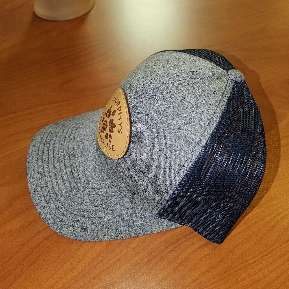 Murphy's Pourhouse Stitched Leather Patch Trucker… - image 6